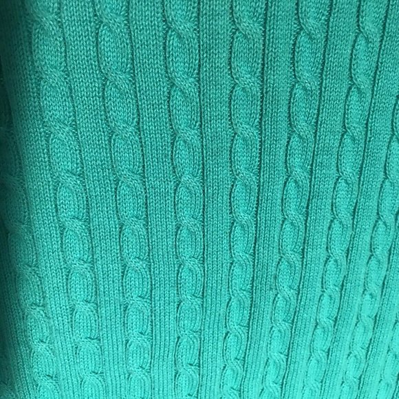 Lilly Pulitzer XS Green Cable Knit Sweater - Picture 6 of 8